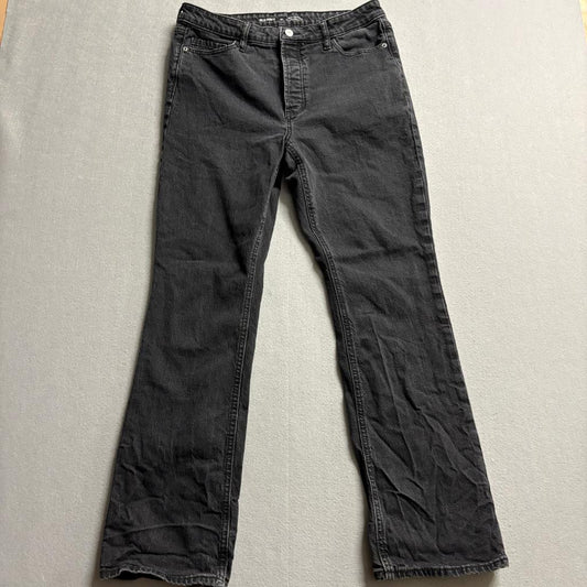 Old Navy Kicker Bootcut Jeans Womens 10 Extra High Rise Black Secret Slim