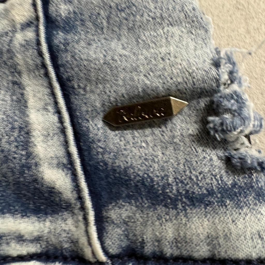 Kalowa Premium Collection Distressed Skinny Jeans Womens Size 9 Acid Wash Blue