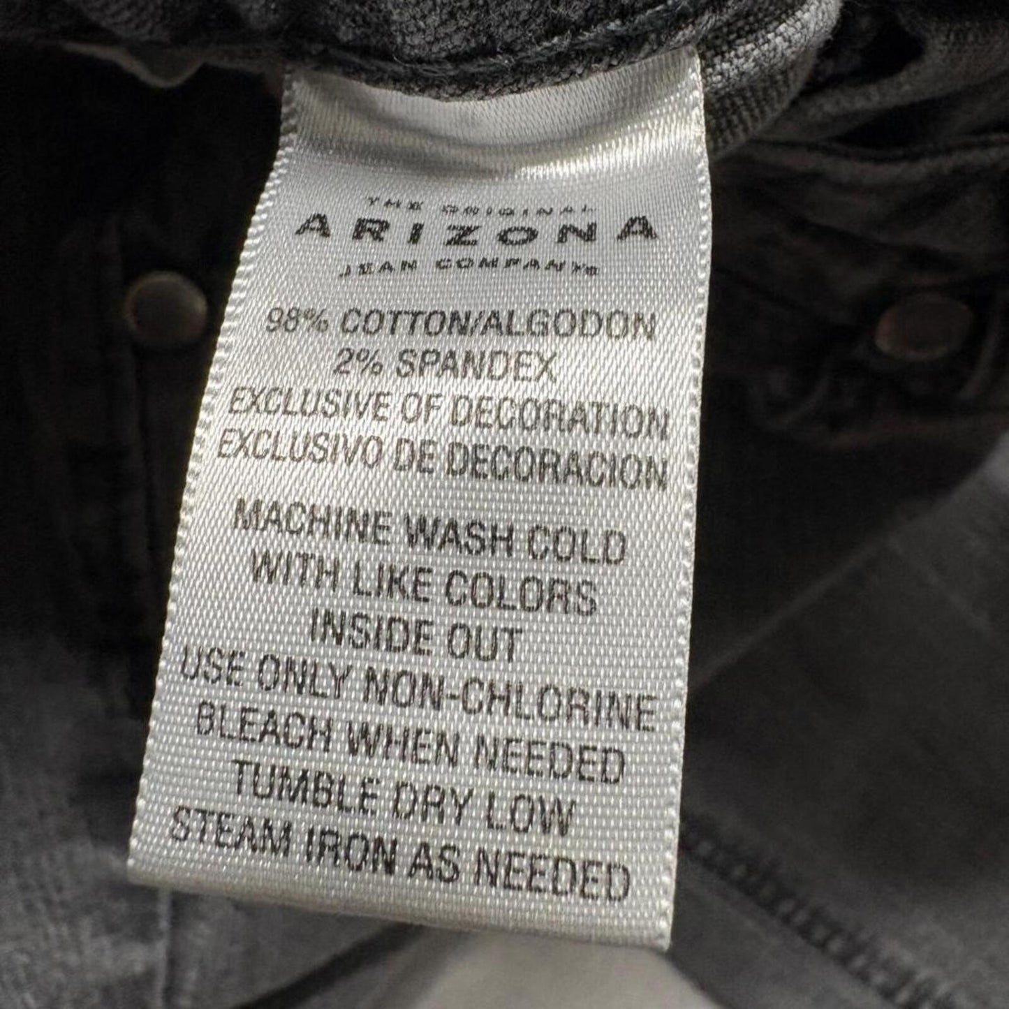 Arizona Jean Co Womens Size 17 Long Gray Skinny Jeans Stretch Denim
