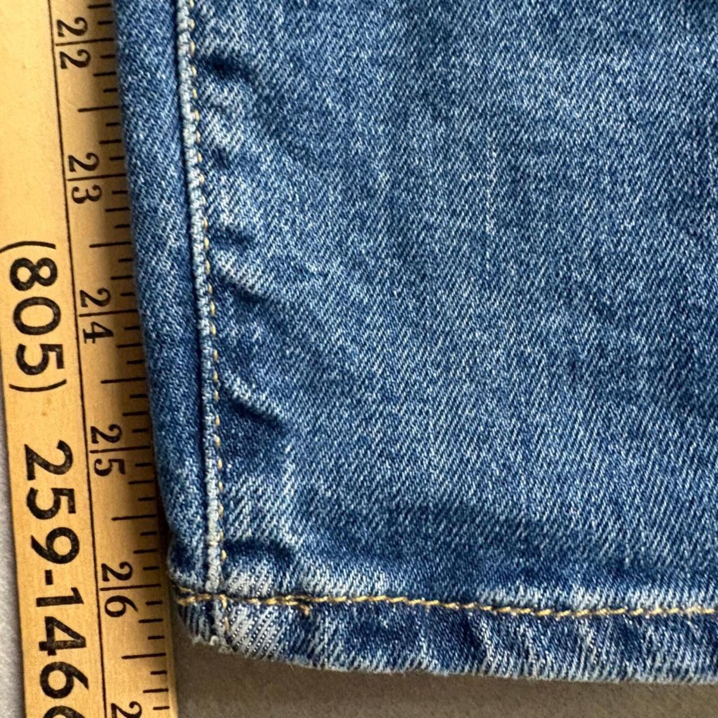 Old Navy OG Straight Curvy Jeans Womens 6 Blue Denim High Rise Distressed Patch