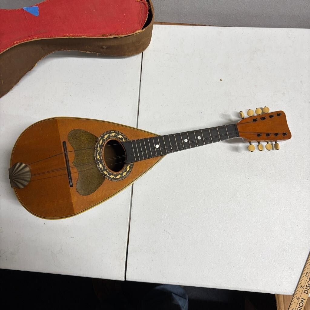 Vintage Lakeside Bowl Back Mandolin 8 String Tater Bug with Original Case
