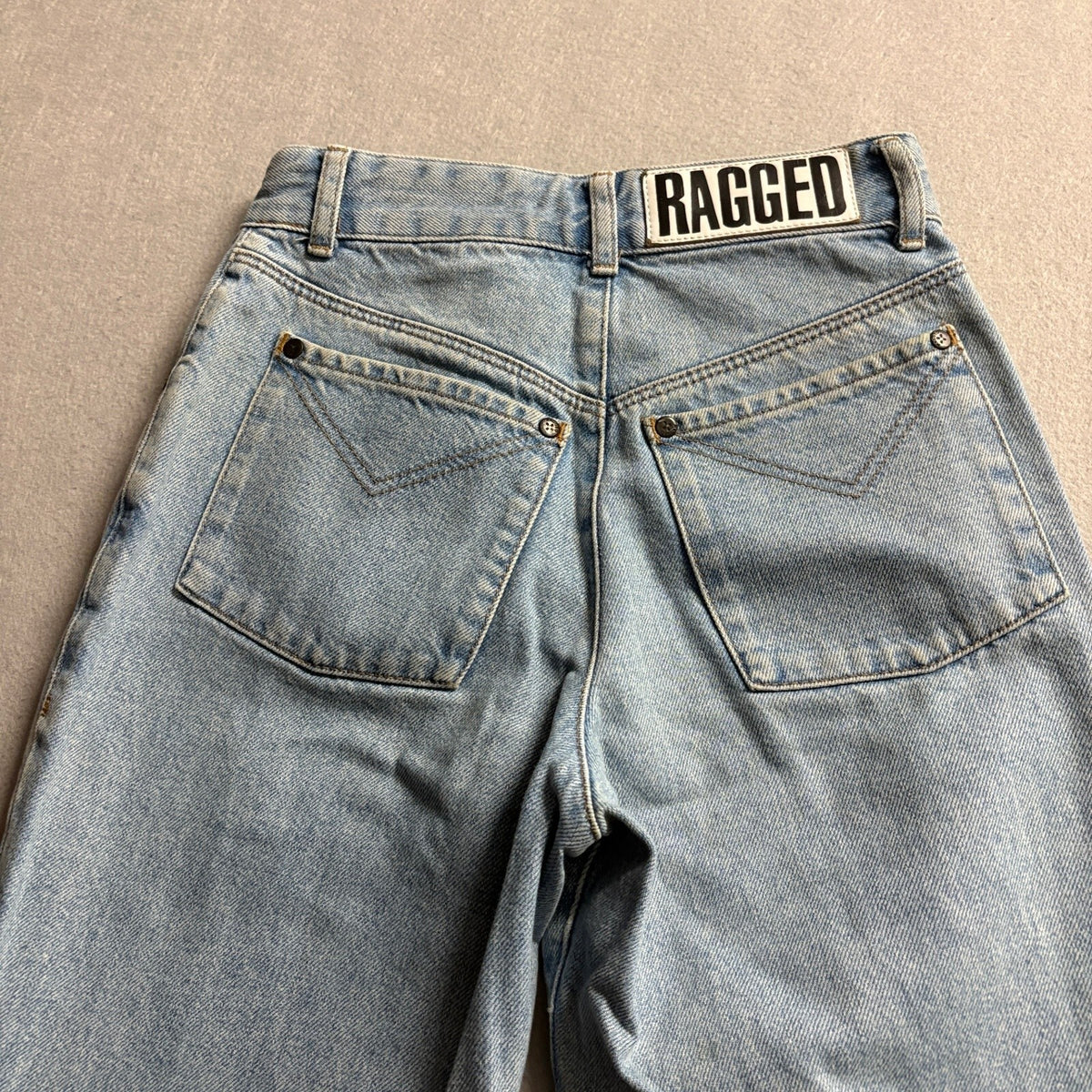The Ragged Priest Jeans Womens 24 Light Wash Denim High Rise Straight Leg