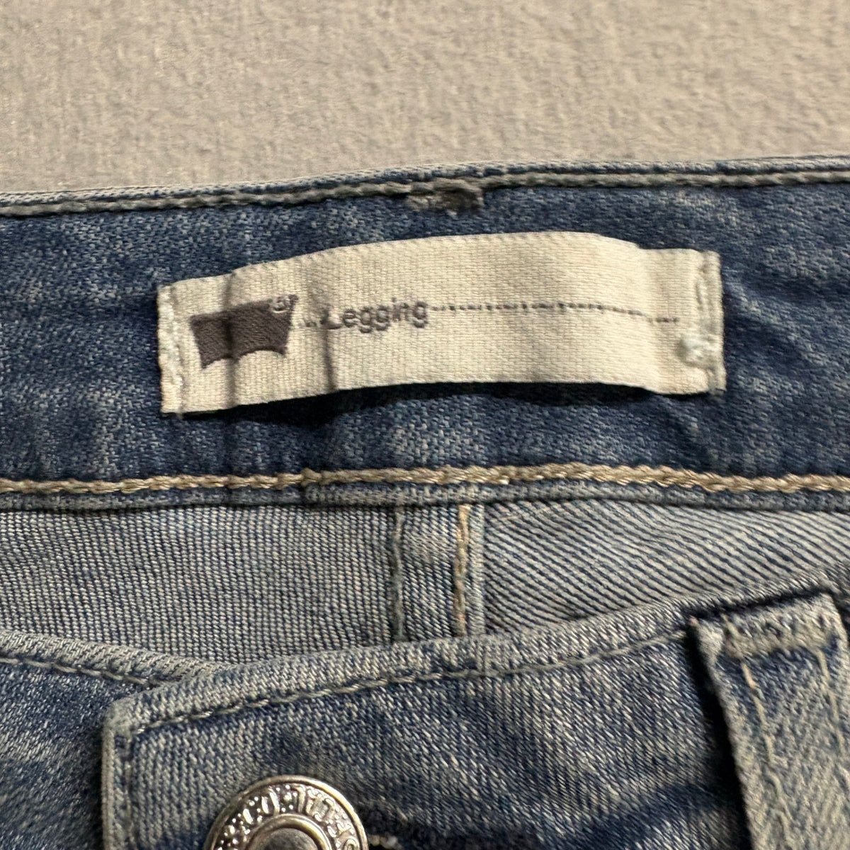 Levis Legging Jeans Womens 26x28 Blue Denim Skinny Stretch Low Rise