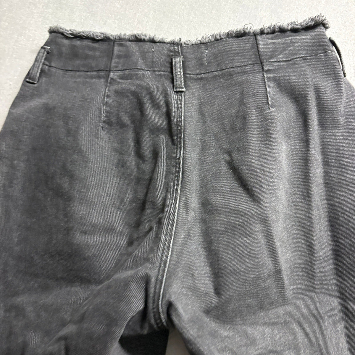 Garage Fray Waist Mom Jeans Womens Size 7 Black High Rise Tapered Denim