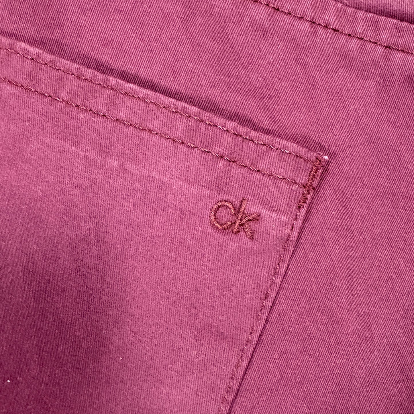 Calvin Klein mens slim fit pants size 33x30 burgundy red stretch casual Y2K