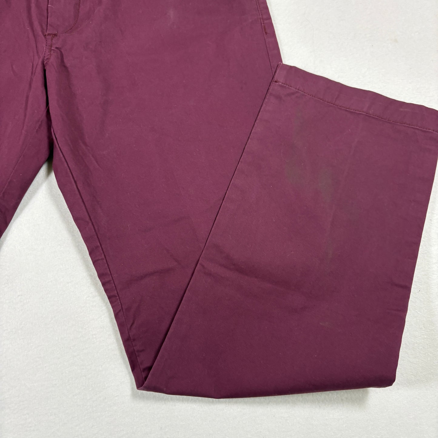 Calvin Klein mens slim fit pants size 33x30 burgundy red stretch casual Y2K