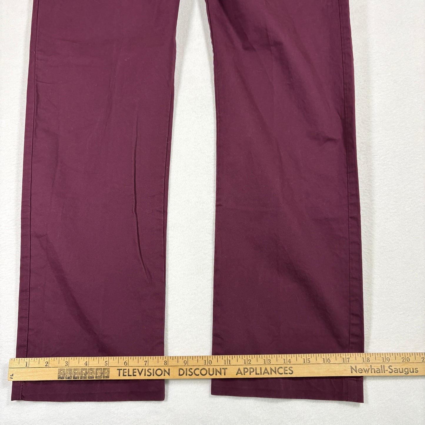 Calvin Klein mens slim fit pants size 33x30 burgundy red stretch casual Y2K