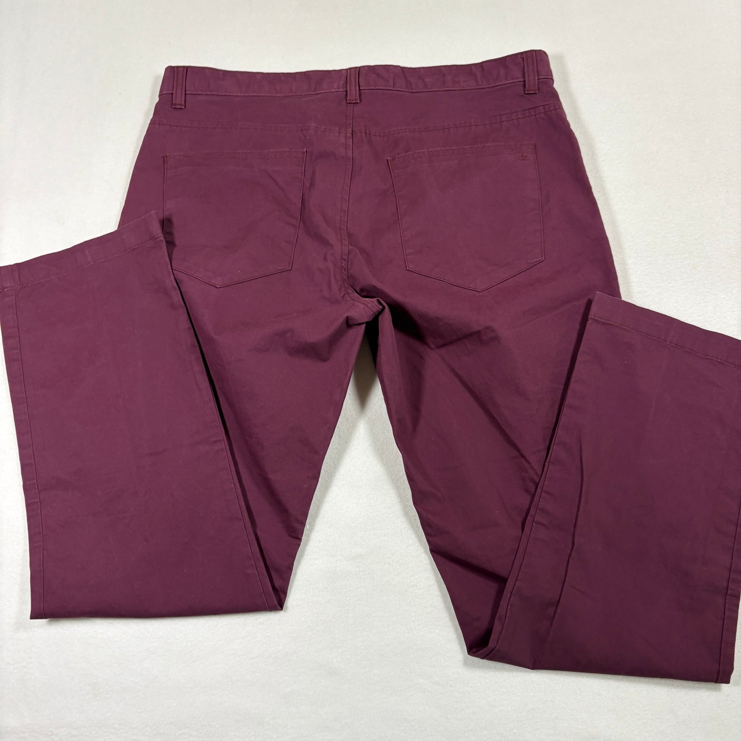Calvin Klein mens slim fit pants size 33x30 burgundy red stretch casual Y2K