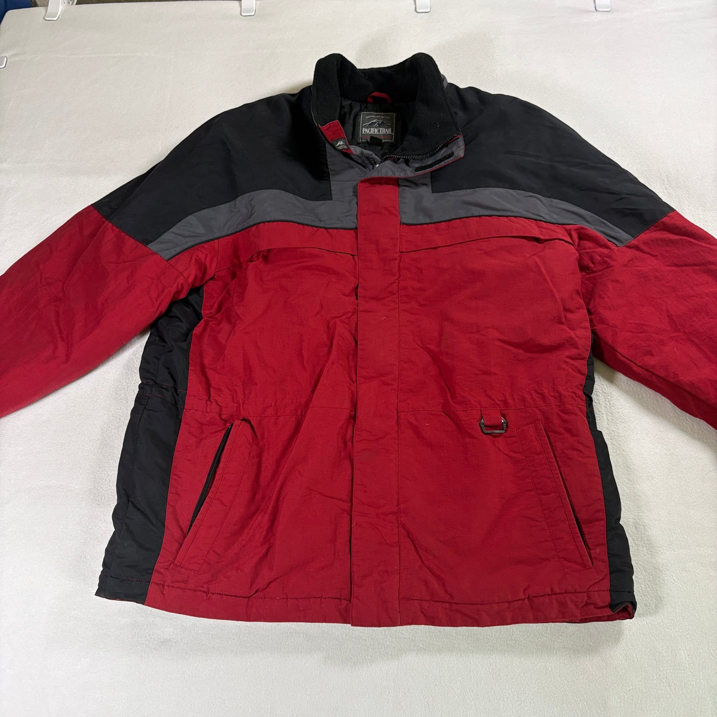Pacific Trail Jacket Men XL Red Black Winter Coat Outdoor Full Zip Insulated
