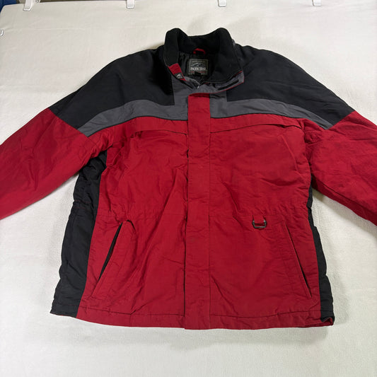 Pacific Trail Jacket Men XL Red Black Winter Coat Outdoor Full Zip Insulated