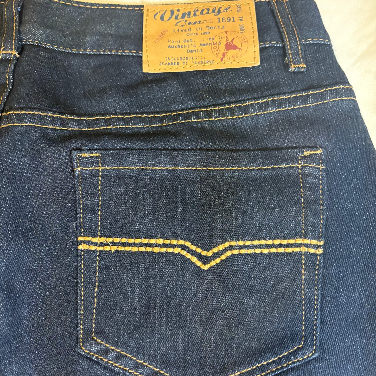 Vintage Genes 1891 Slim Fit Dark Wash Jeans Men’s Denim Pants NWT