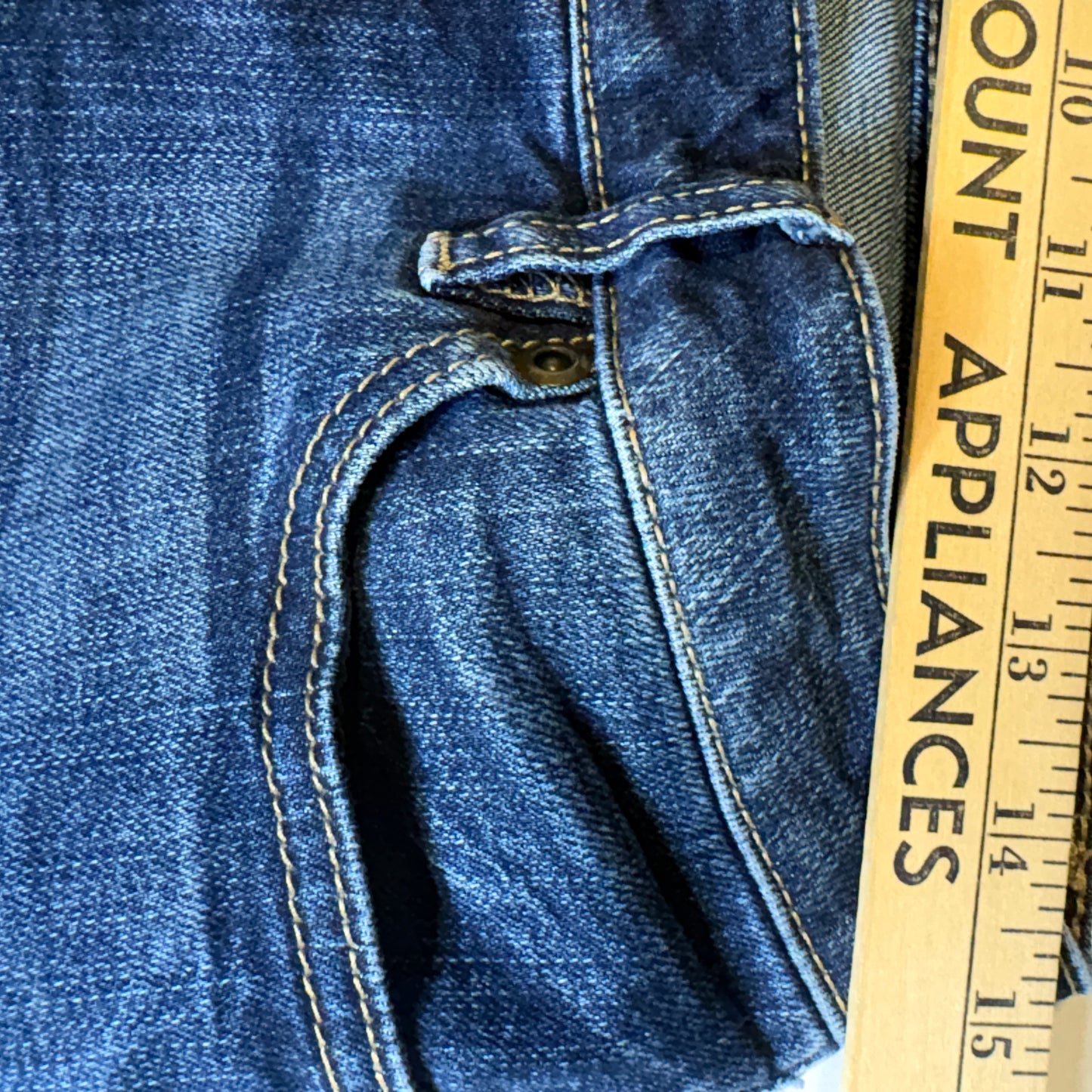 Gabrielle Union NY&Co Women’s Jeans Size 6 Blue Denim Wide Cuffed Hem Pants