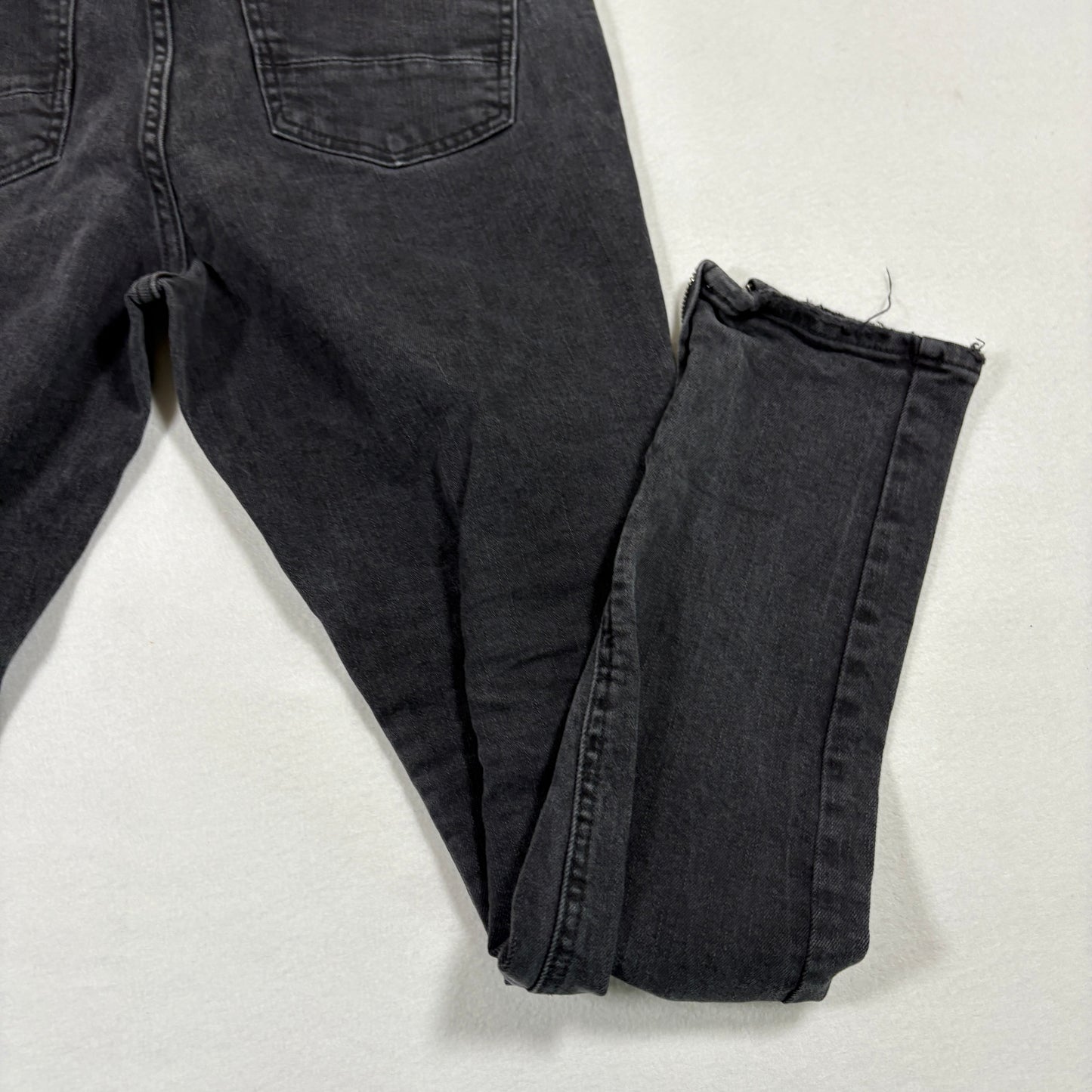 PacSun mens jeans size 33x30 black stacked skinny distressed grunge Y2K zipper