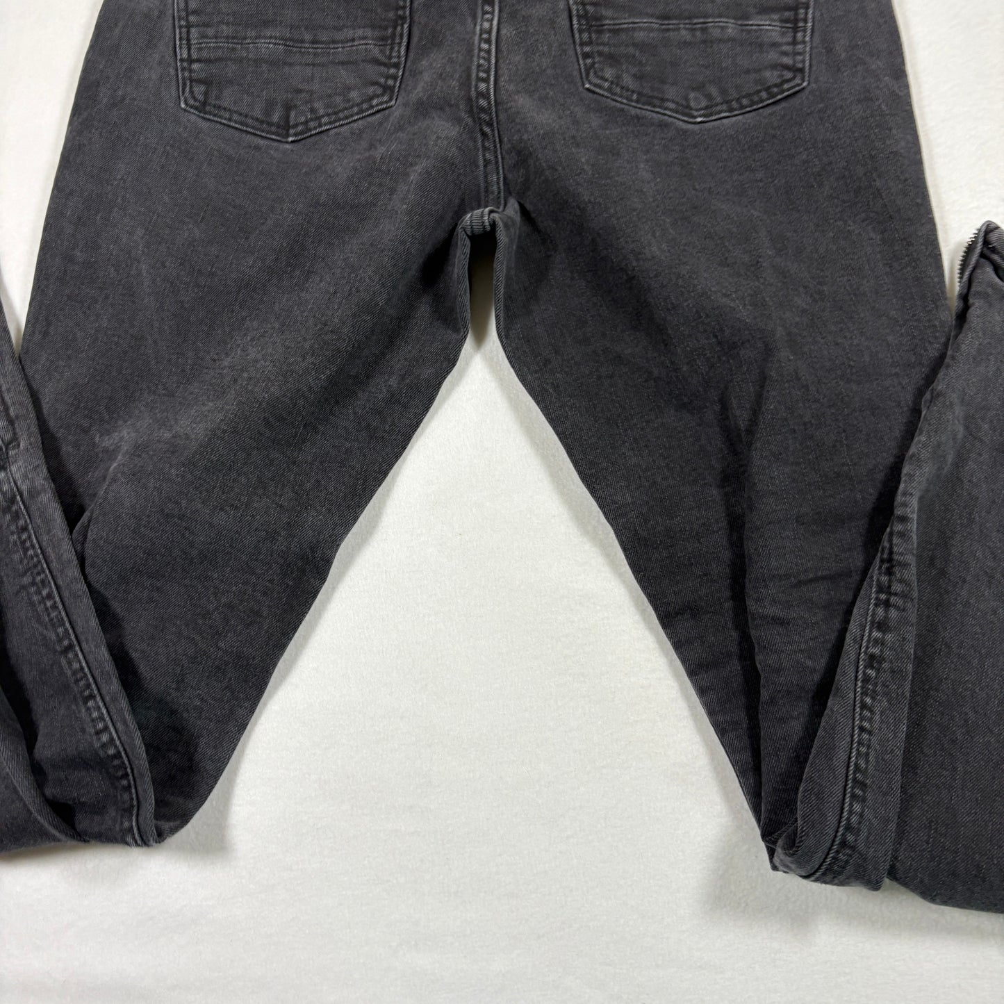 PacSun mens jeans size 33x30 black stacked skinny distressed grunge Y2K zipper