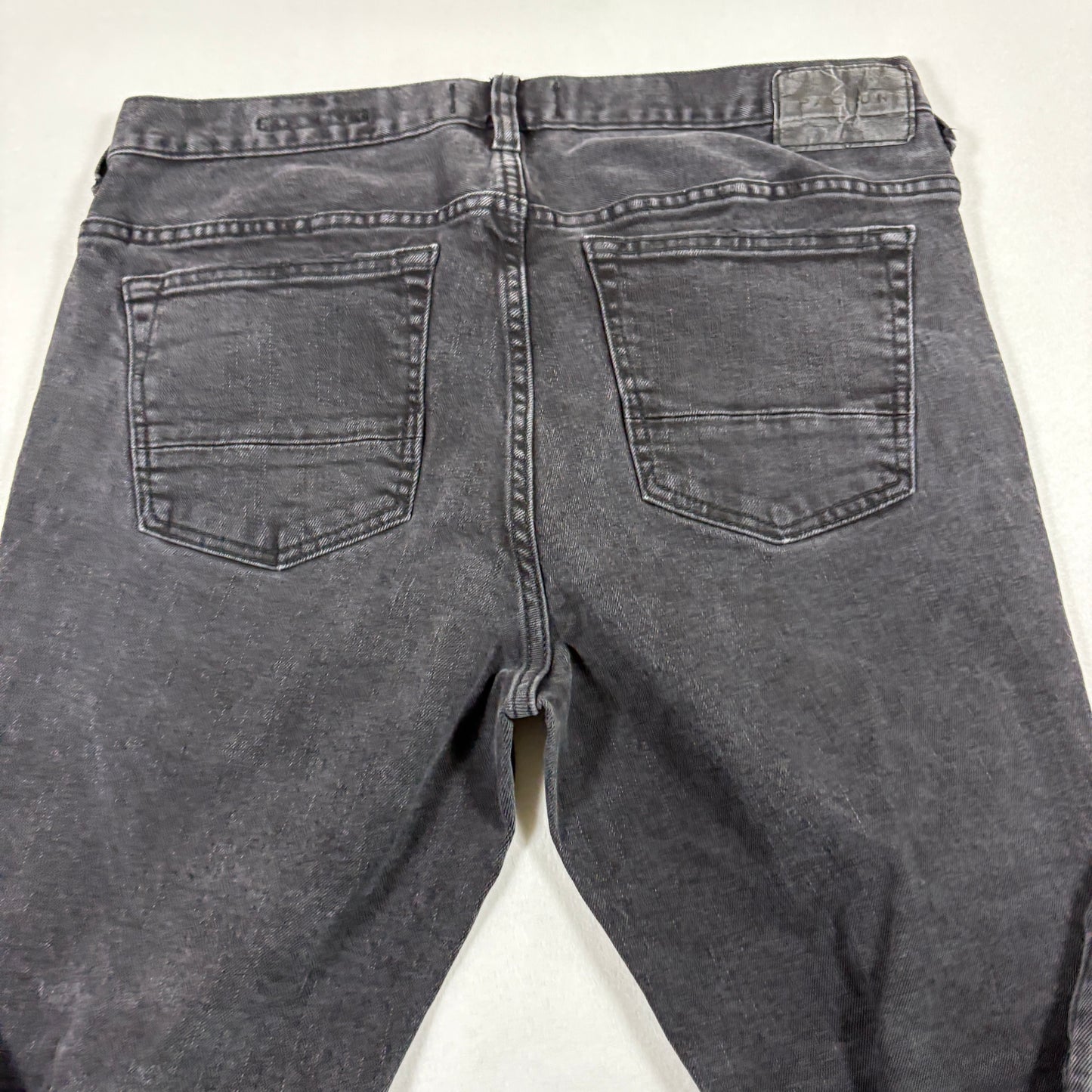 PacSun mens jeans size 33x30 black stacked skinny distressed grunge Y2K zipper