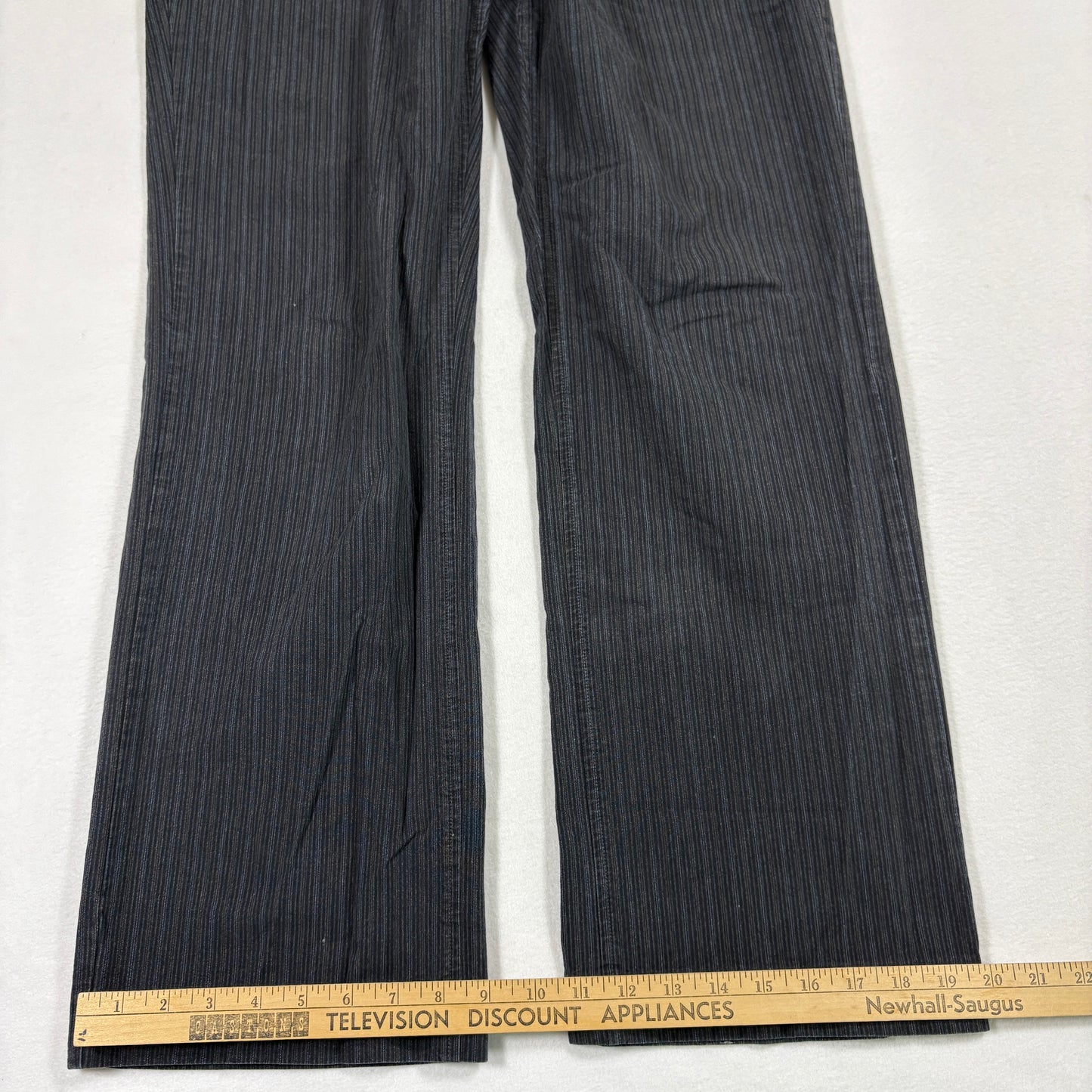 Calvin Klein mens pants size 34x32 black gray pinstripe Y2K vintage straight