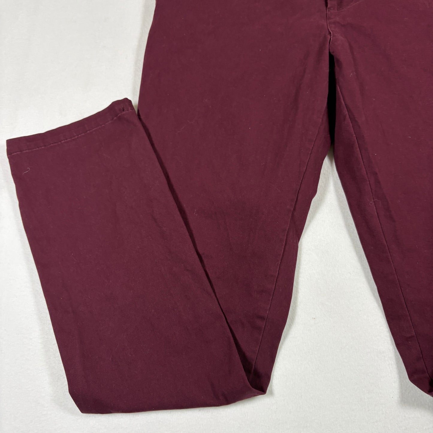 Old Navy mens pants size 32x34 burgundy slim fit stretch chinos Y2K casual