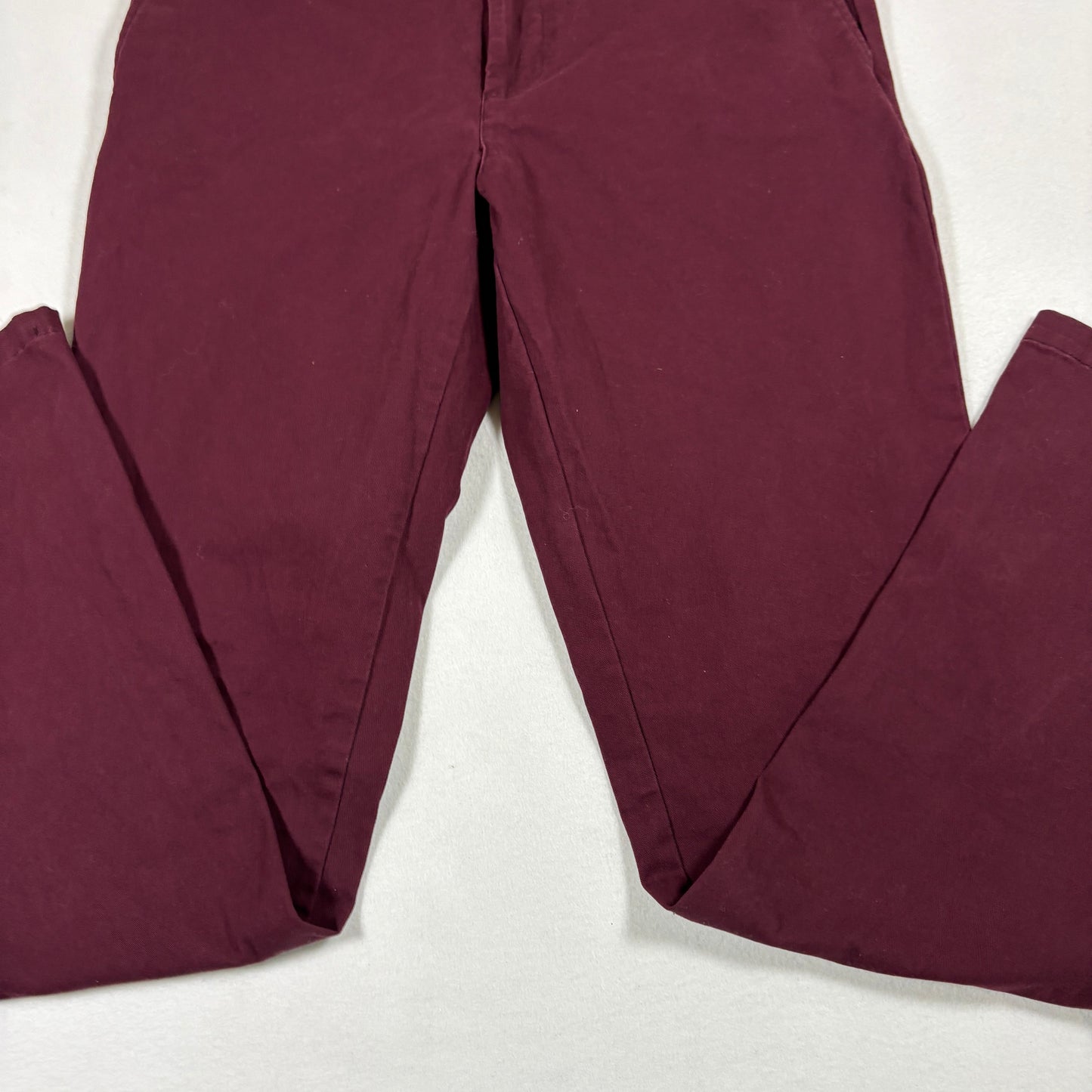Old Navy mens pants size 32x34 burgundy slim fit stretch chinos Y2K casual