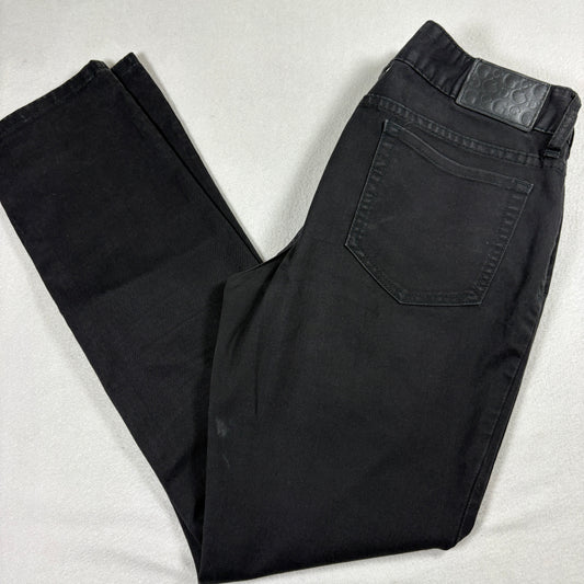 Guess Jeans Womens 32 Medium Rise Skinny Black Denim Sarah Fit Y2K Streetwear