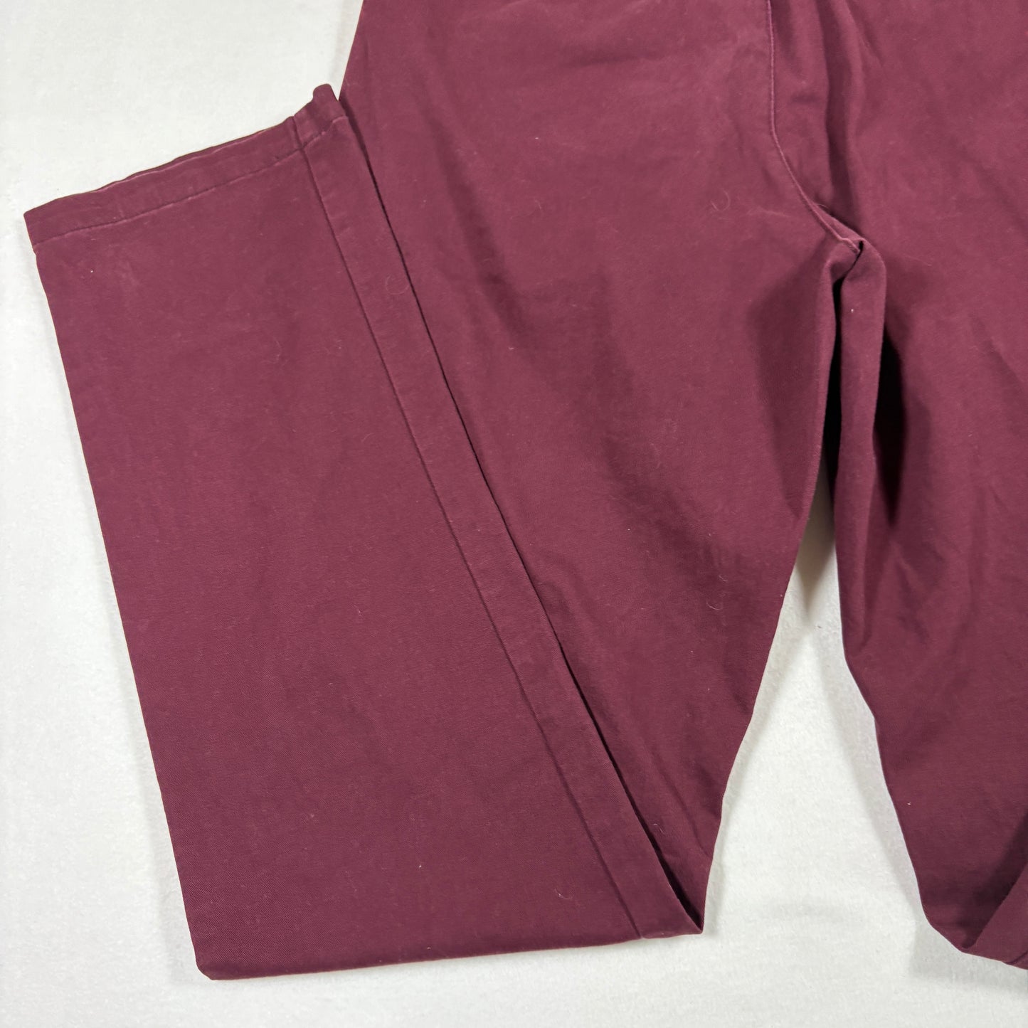 Old Navy mens pants size 32x34 burgundy slim fit stretch chinos Y2K casual