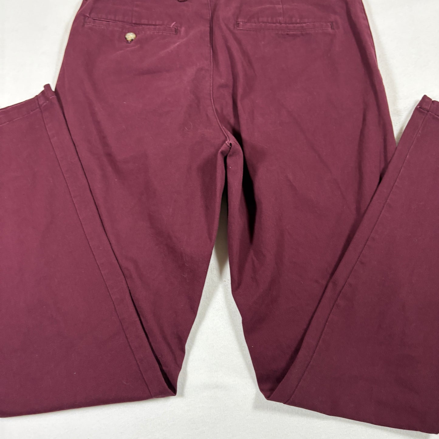 Old Navy mens pants size 32x34 burgundy slim fit stretch chinos Y2K casual