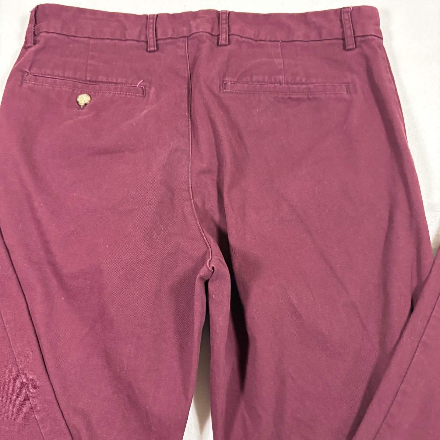Old Navy mens pants size 32x34 burgundy slim fit stretch chinos Y2K casual