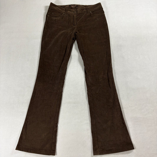 Roberto Cavalli Corduroy Flare Pants Womens 40 Fits Like 29X29 Brown Italy Y2K