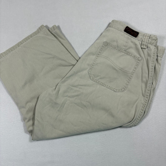 Lee mens pants size 12M beige khaki straight leg vintage y2k work casual cotton