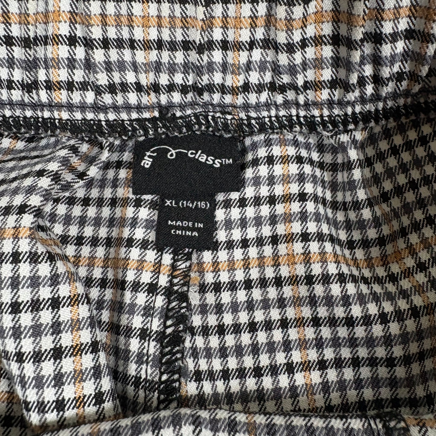 Art Class womens pants size XL 14 16 plaid checkered cargo Y2K streetwear grunge