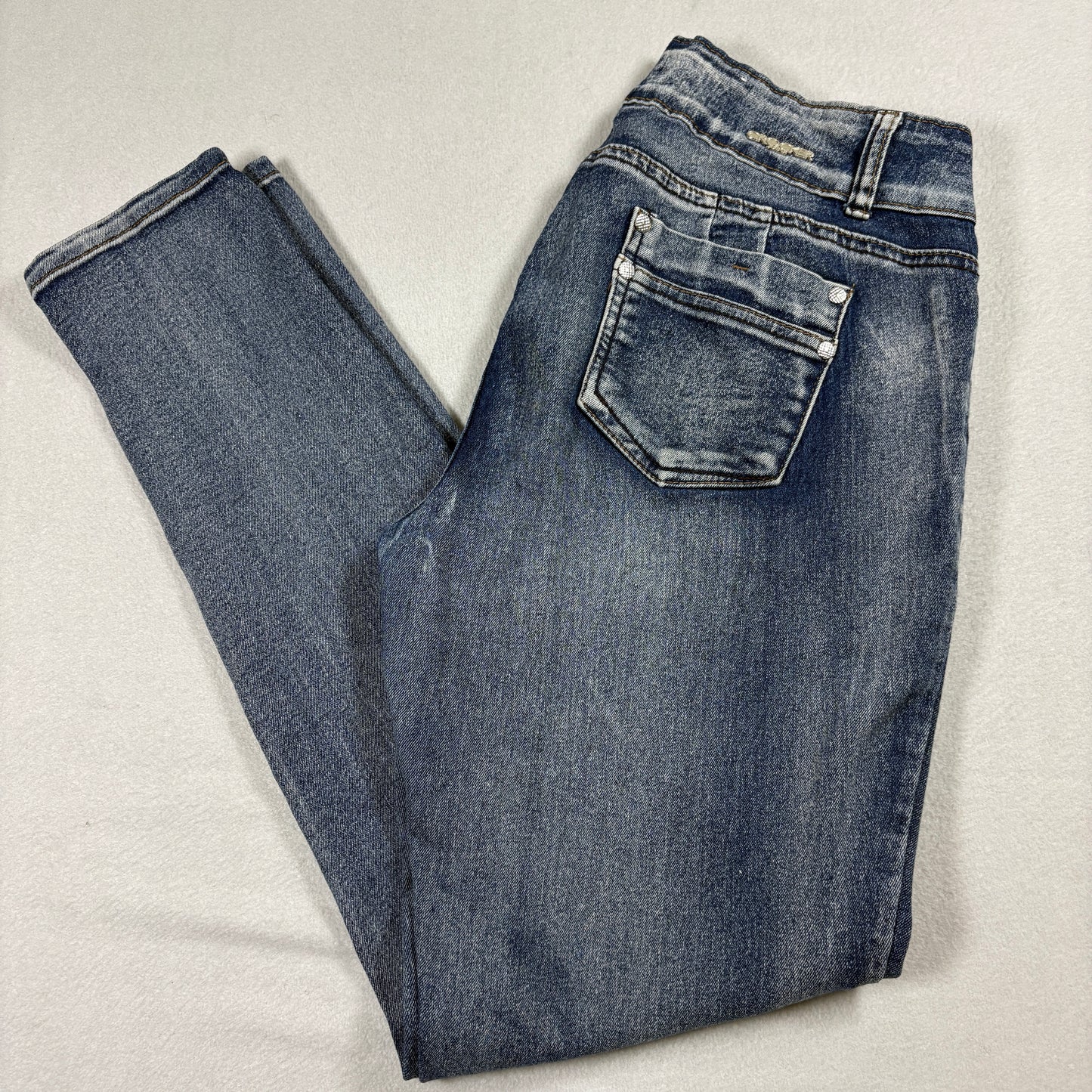 Crocker Jeans Womens 15 Blue Faded Wash Skinny Denim Y2K Grunge Streetwear