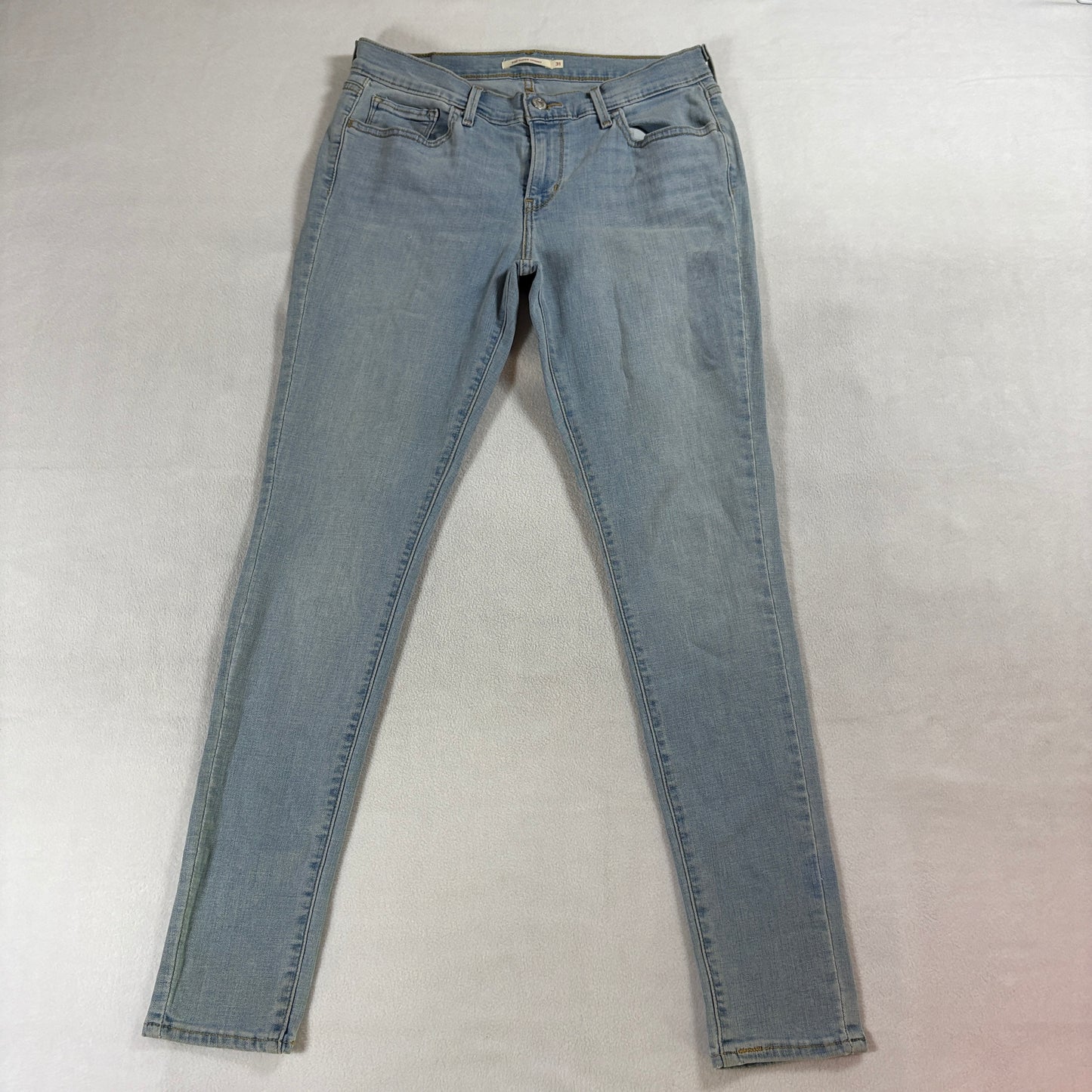 Levis 710 Super Skinny Jeans Womens W31 L30 Fits Like 30X29 Light Wash Stretch