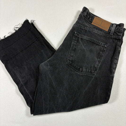 Tommy Hilfiger mens jeans size 34x30 black straight leg denim Y2K vintage grunge