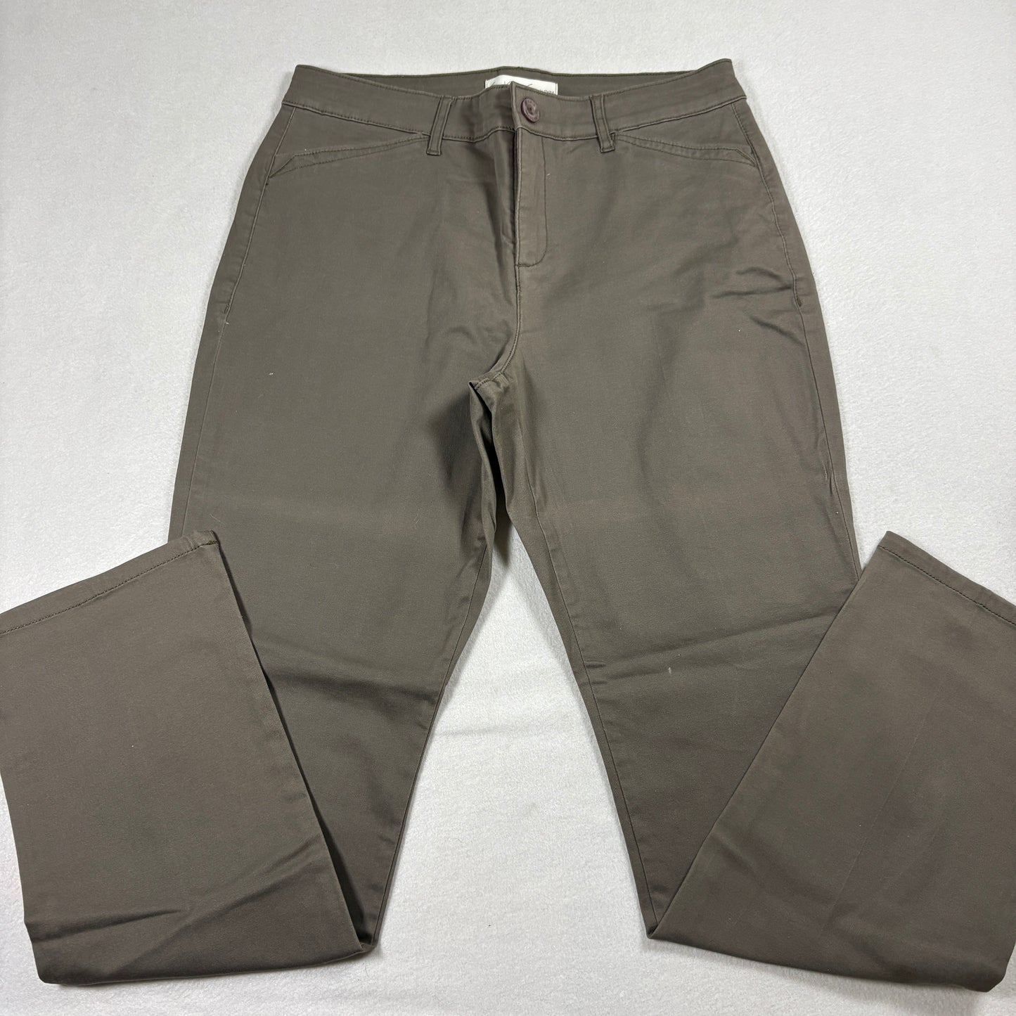 Gloria Vanderbilt Khaki Unltd Pants Womens 6 Brown Stretch Chino Casual