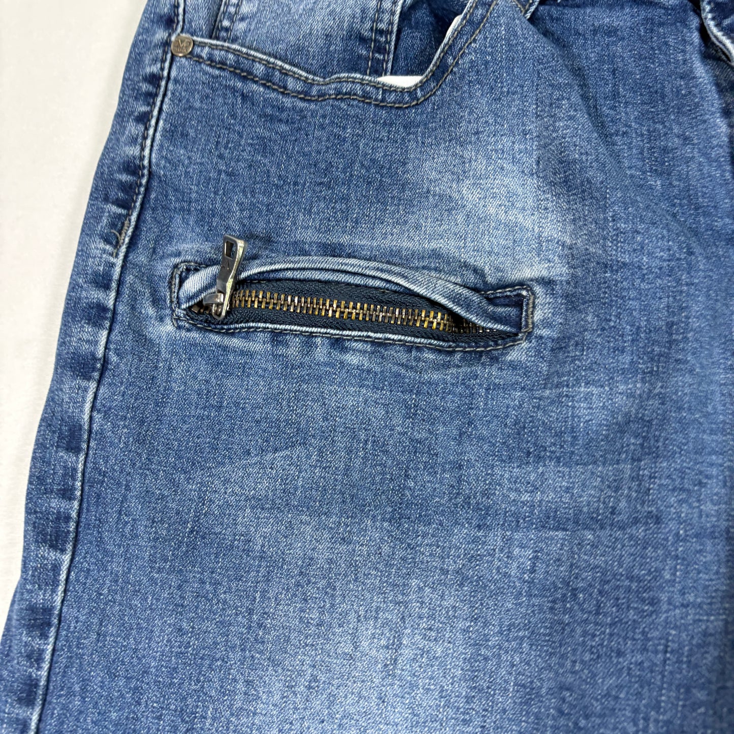 V1969 Italia mens jeans W32 L32 blue biker moto slim fit denim Y2K grunge