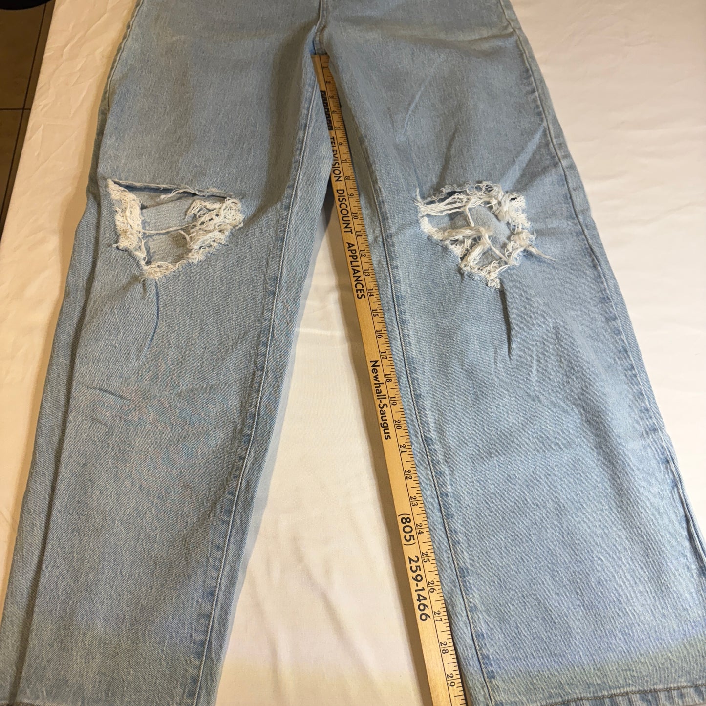 Gloria Vanderbilt Jeans Women’s 6/28R Baggy Light Wash High Rise Straight Leg