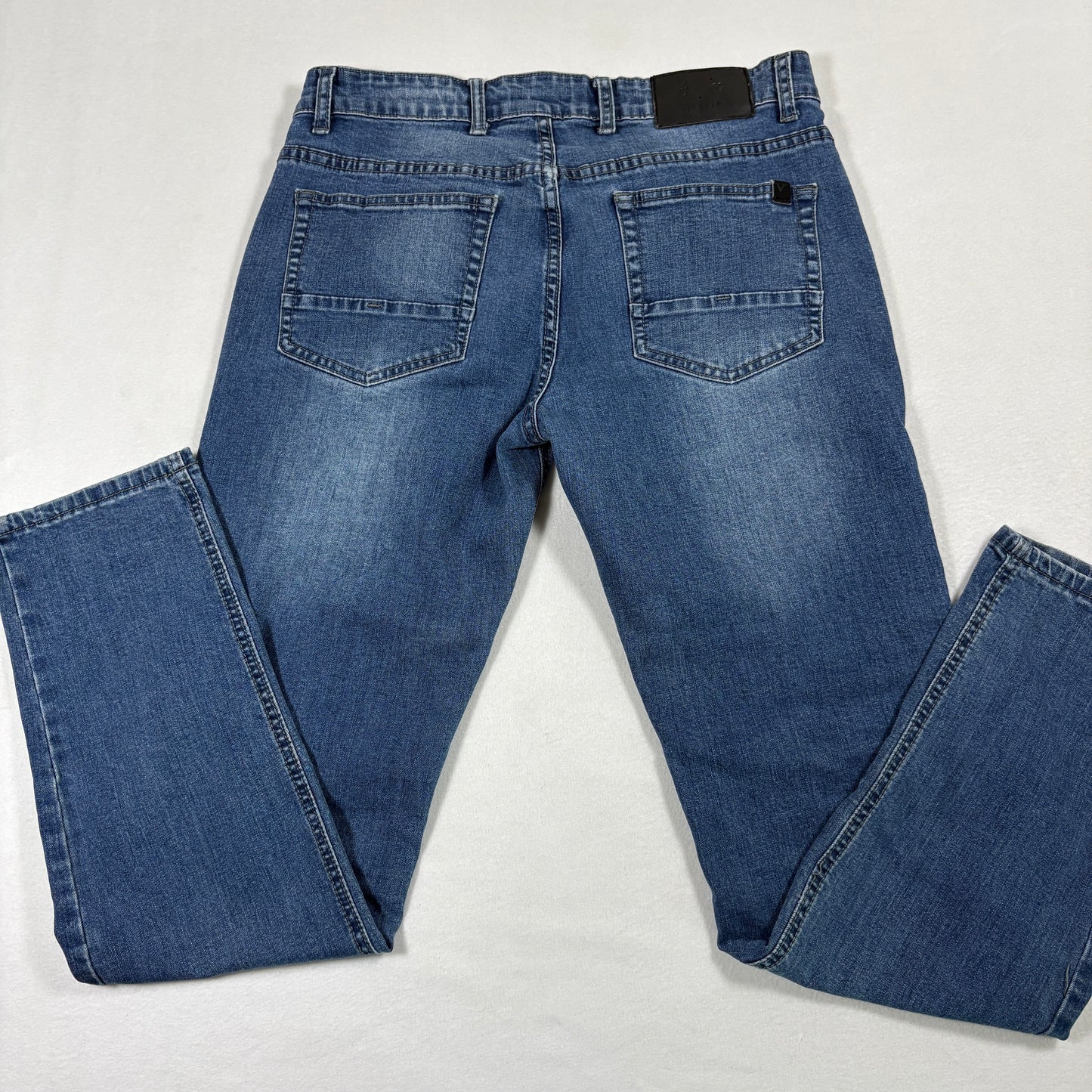 V1969 Italia mens jeans W32 L32 blue biker moto slim fit denim Y2K grunge
