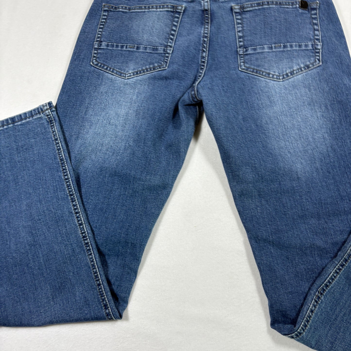 V1969 Italia mens jeans W32 L32 blue biker moto slim fit denim Y2K grunge