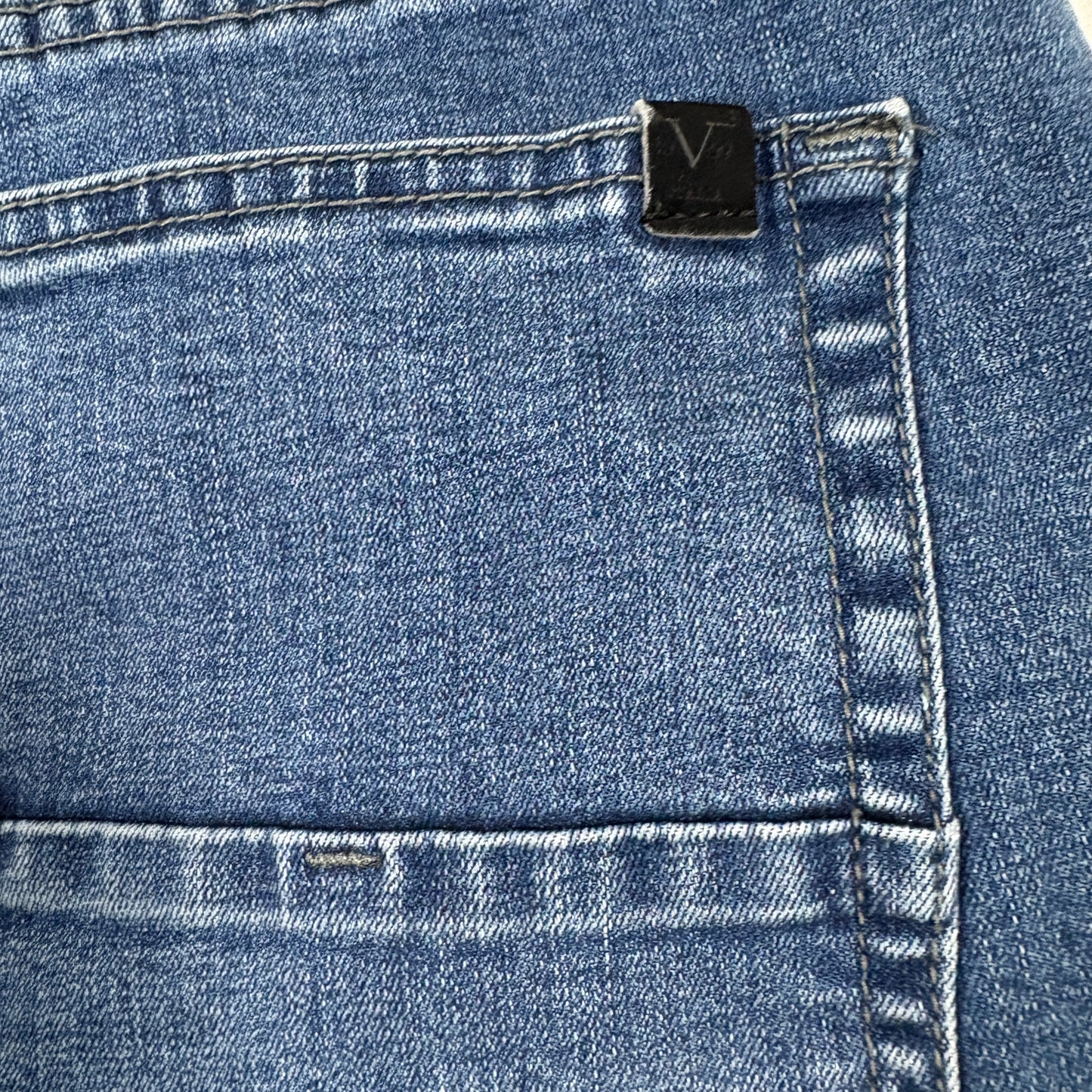 V1969 Italia mens jeans W32 L32 blue biker moto slim fit denim Y2K grunge