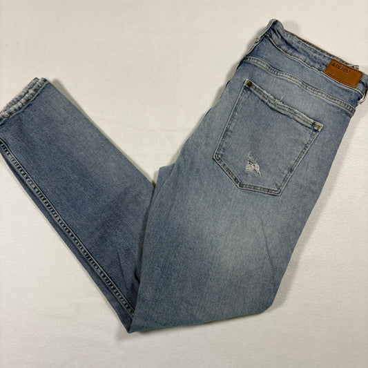 H&M mens jeans 34x32 light wash distressed skinny high rise denim Y2K grunge