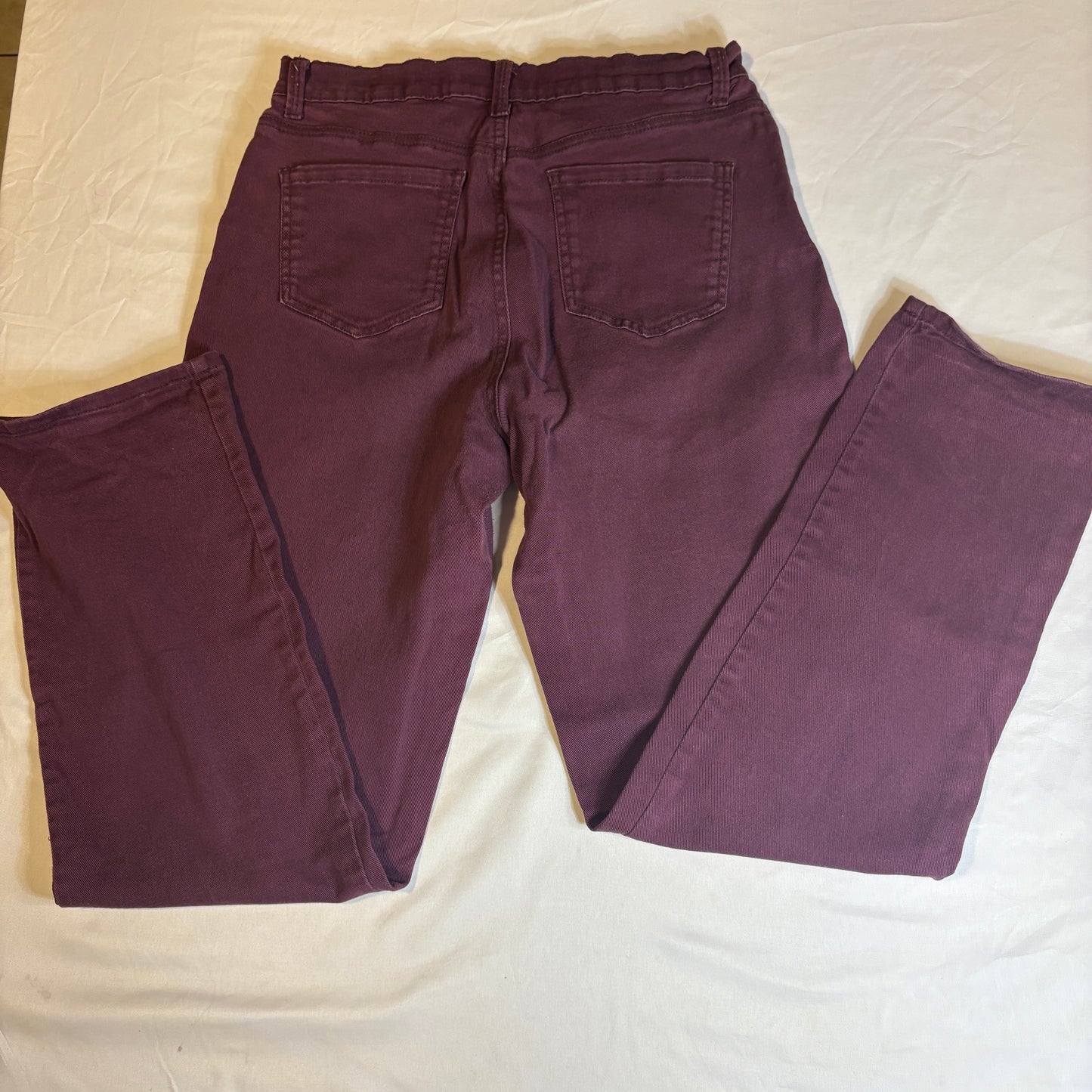 Gloria Vanderbilt Amanda Jeans Women’s 8 Baggy High Rise Straight Leg Plum Purple
