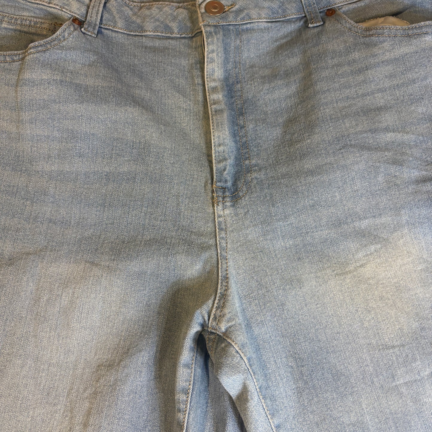 No Boundaries Jeans Women’s 19 Baggy Light Wash High Rise Straight Leg Stretch