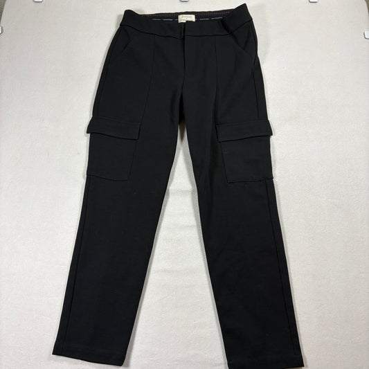 Anthropologie The Essential Slim Pants Womens 6 Black Cargo Trousers Workwear