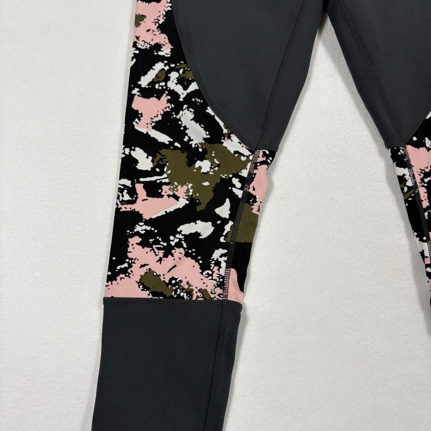 Pop Fit womens leggings S black camo print high rise stretch activewear yoga gym