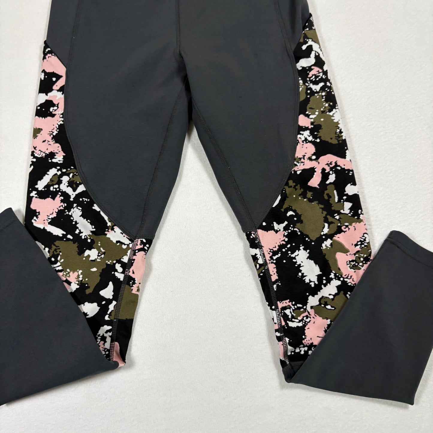 Pop Fit womens leggings S black camo print high rise stretch activewear yoga gym