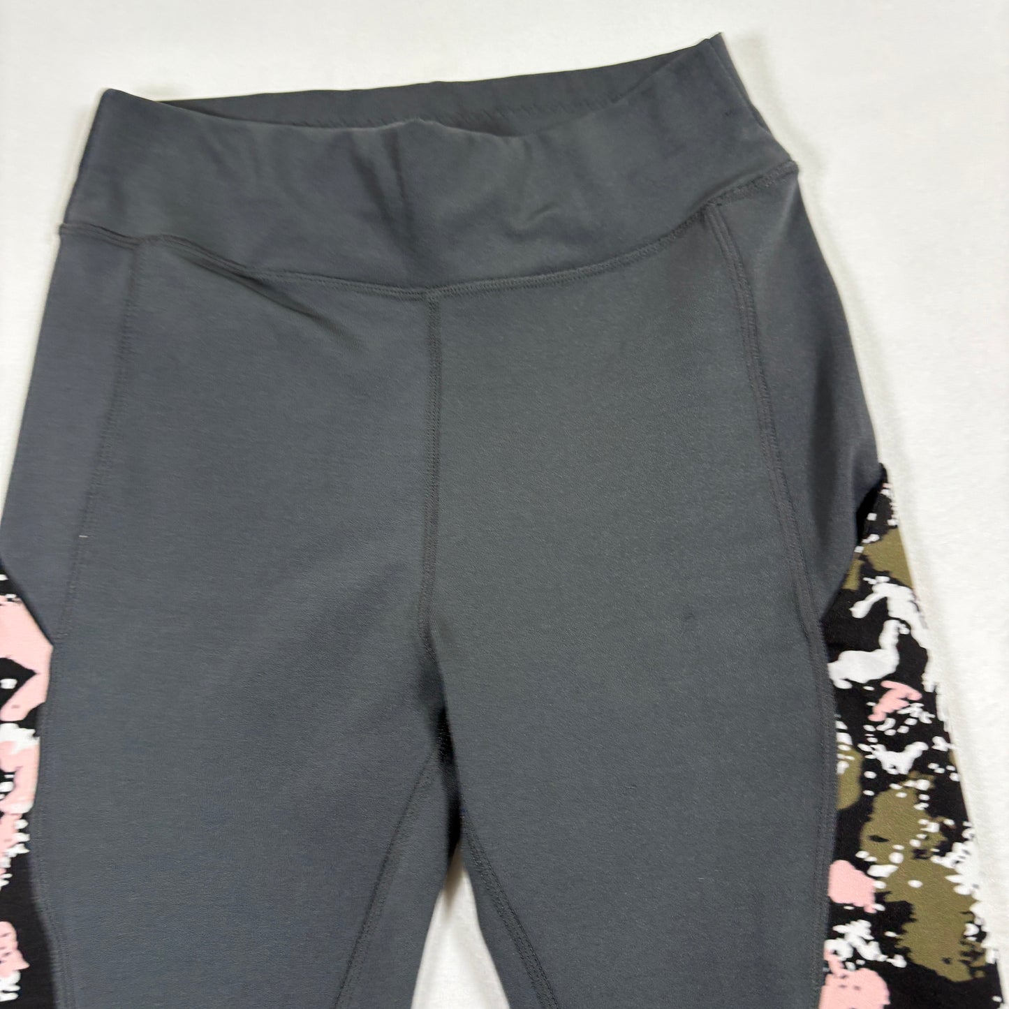 Pop Fit womens leggings S black camo print high rise stretch activewear yoga gym