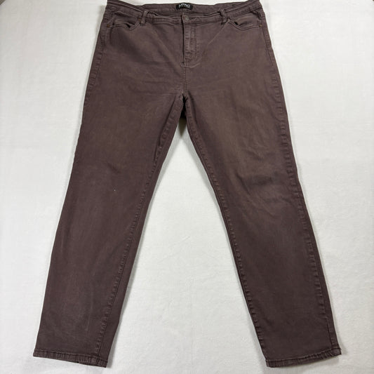 Buffalo David Bitton Jeans Womens 16 Hanna High Rise Skinny Brown Stretch Spot Ink