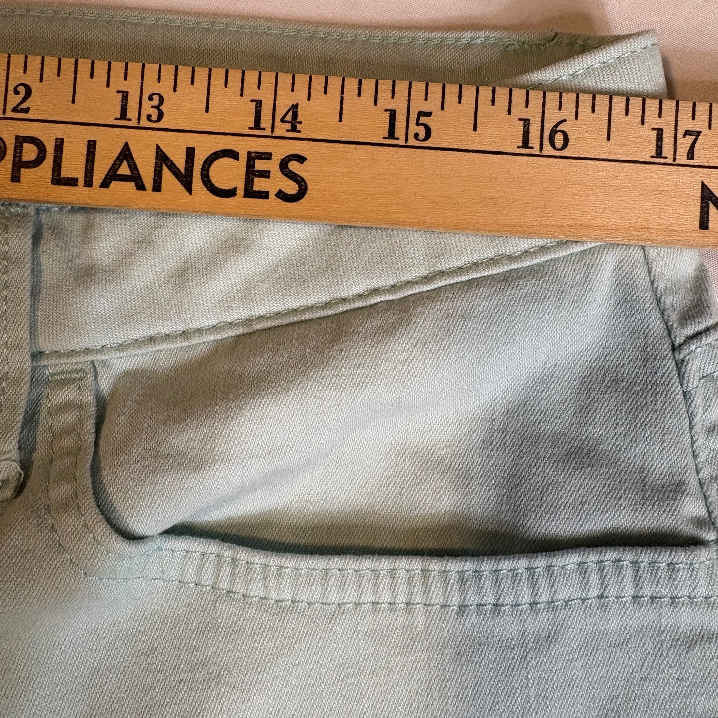 Lee Women’s Baggy Cropped Jeans Size 2 Aqua Teal Capri Straight Leg Y2K