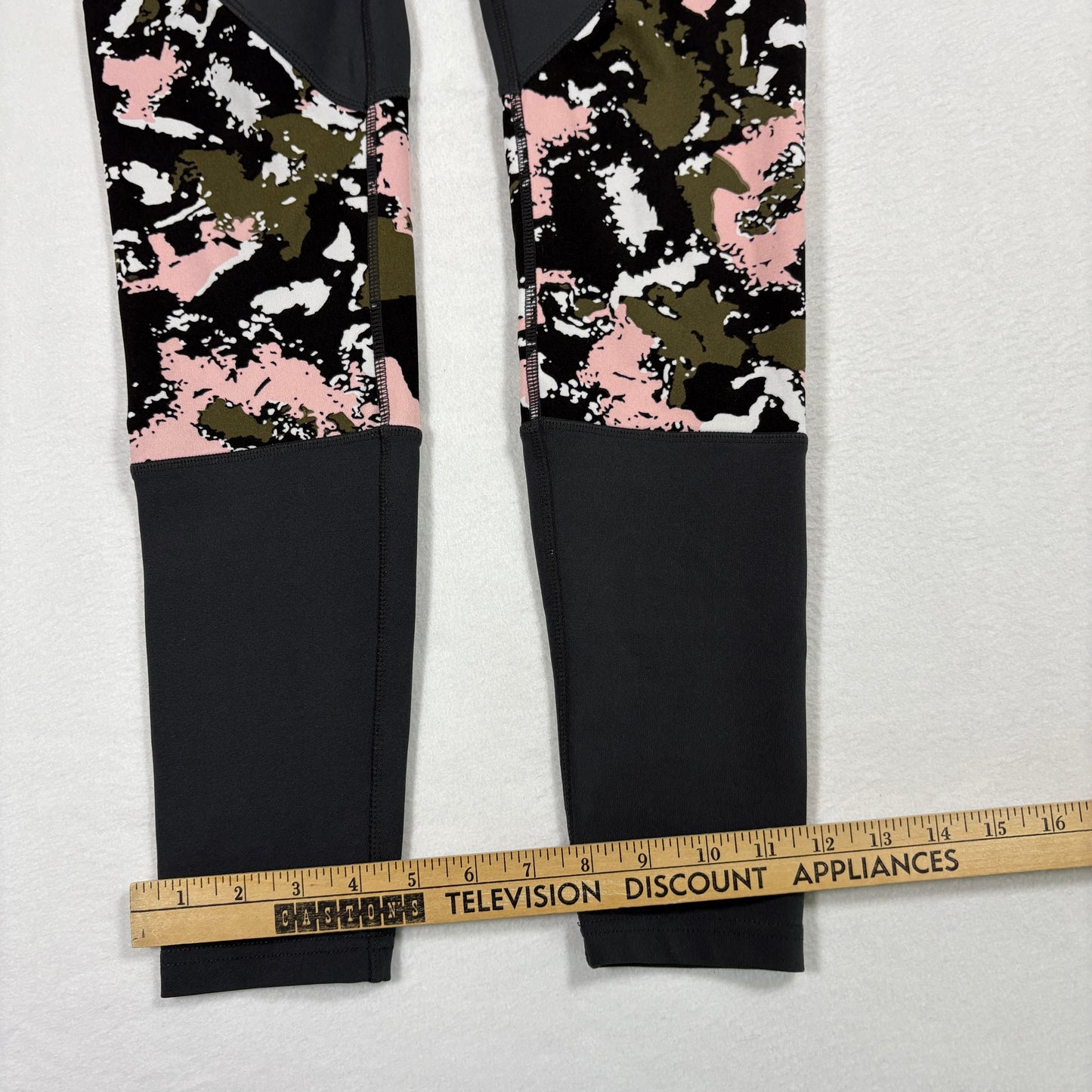 Pop Fit womens leggings S black camo print high rise stretch activewear yoga gym