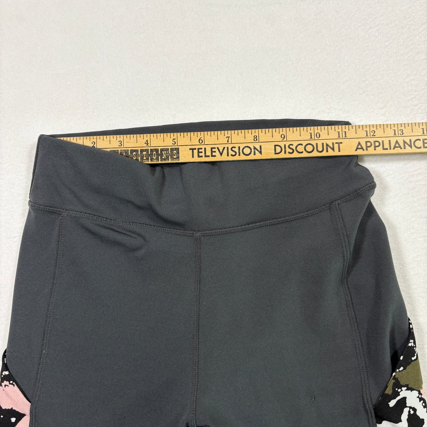 Pop Fit womens leggings S black camo print high rise stretch activewear yoga gym