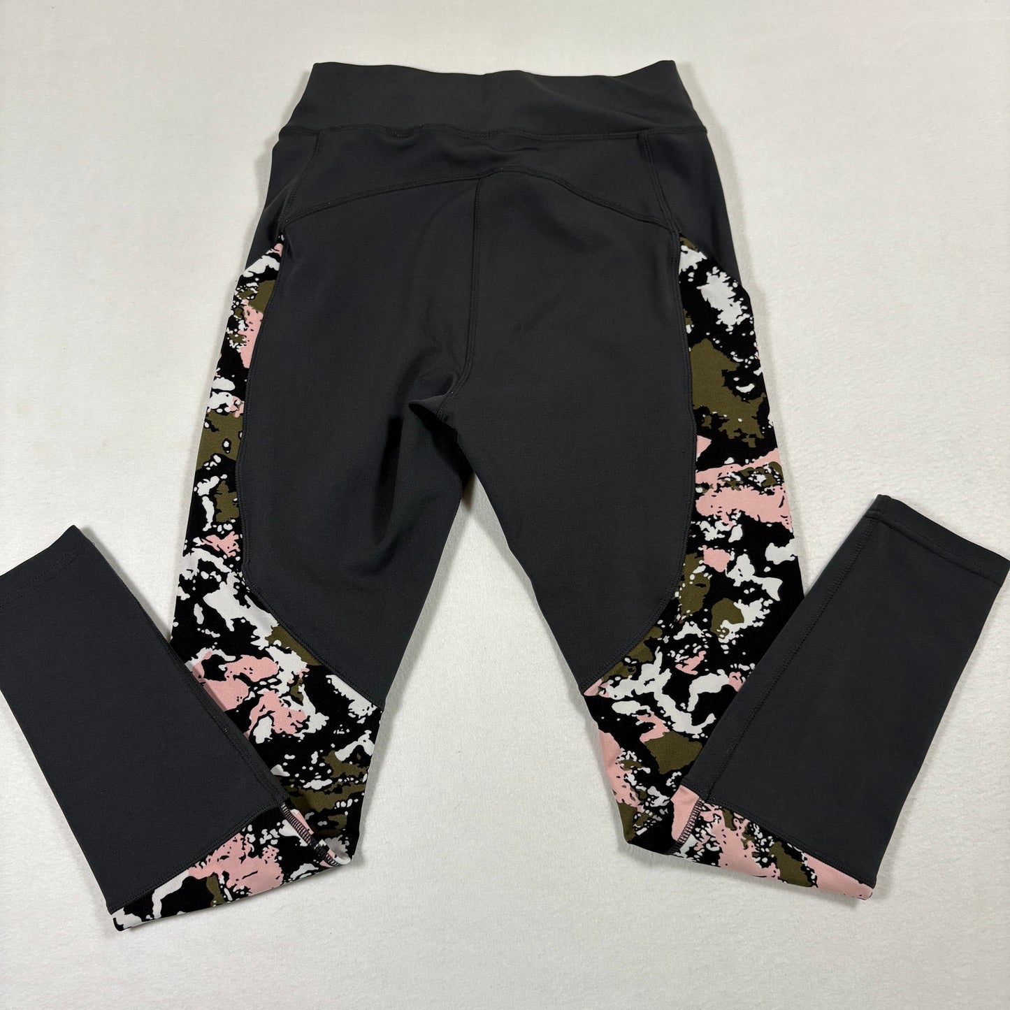 Pop Fit womens leggings S black camo print high rise stretch activewear yoga gym